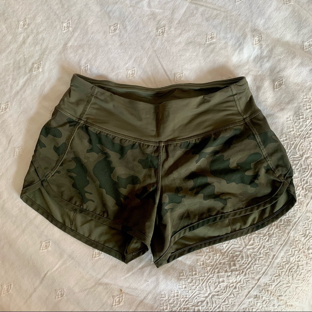 Size 2 Camo Lululemon Speed Up Shorts